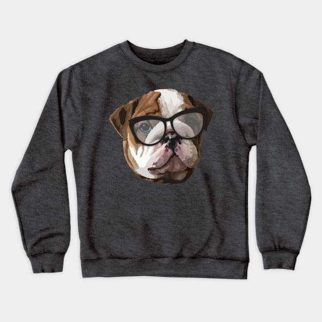 Smart Bulldog Crewneck Sweatshirt by thedailysoe